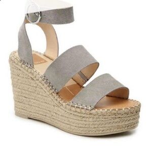 Dolce Vita Gray Espadrille Wedges
